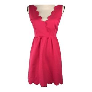 Cooperative Dress Scallop Neckline/Hem Pink Small